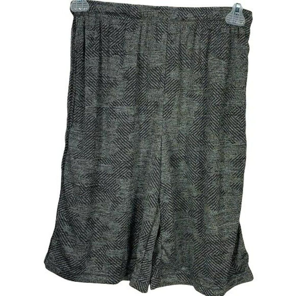 Zone Pro Athletic Shorts Men’s Grey‎ Black Print Medium
